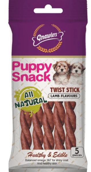 GNAWLERS   PUPPY TWIST STICK 80 g