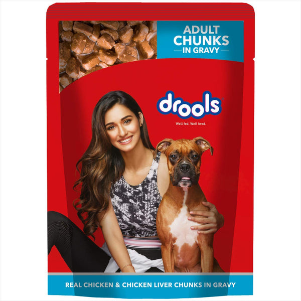 Drools Adult Real Chicken Liver Chunks Gravy