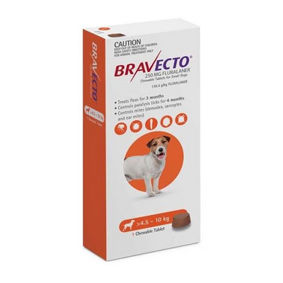 BRAVECTO 250MG 4.5-10KG TAB