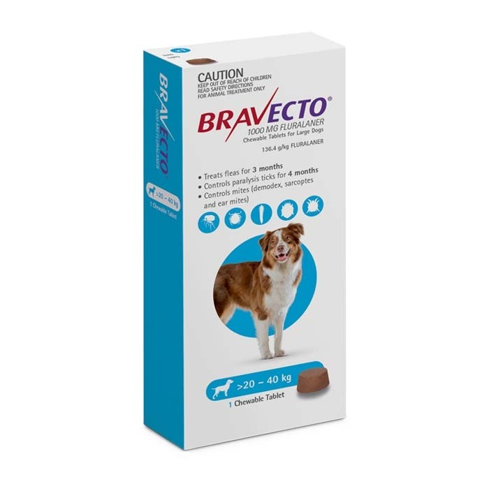 Bravecto 1000 mg (20-40kg) Tab