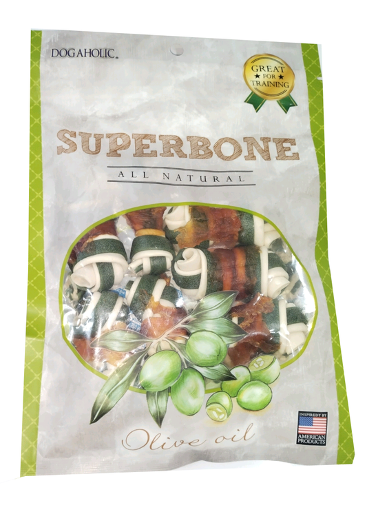 SUPER BONE    OLIVE OIL KNOTTED BONE