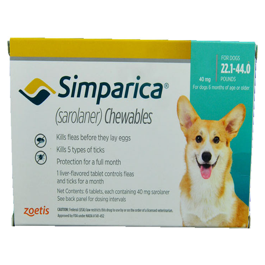 SIMPARICA 40MG TAB 10 - 20 KG