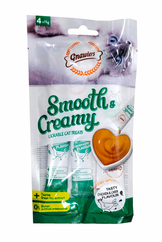 GNAWLERS   CREAMY CHICKEN &LIVER TREATS 60 g