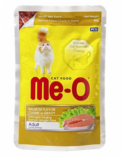 MEO ADULT SALMON CHUNK GRAVY 80GM
