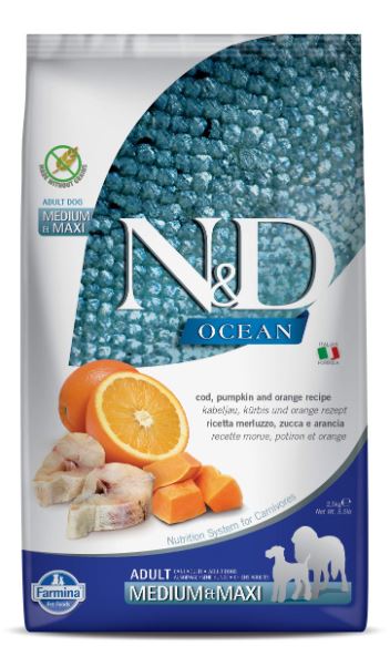 Farmina Dog Ocean Adult Pumpkin Medium/Maxi Codfish & Orange