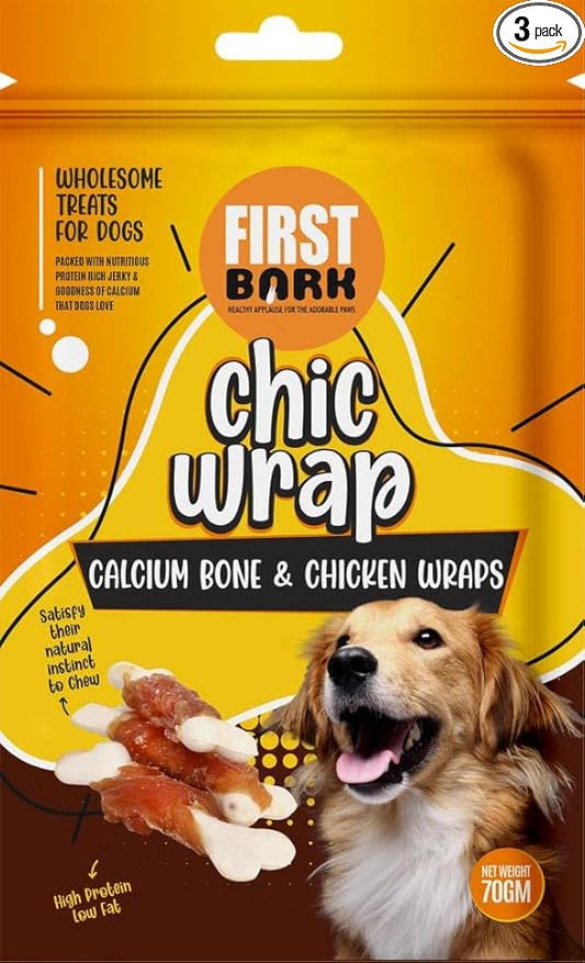 FIRST BARK CHICKEN WRAP CALCIUM BONE & CHICKEN