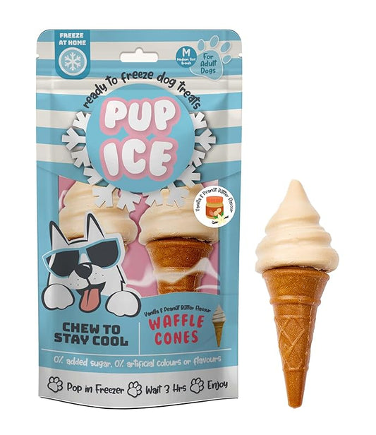 PUP ICE VANILLA & PEANUT BUTTER 110GM