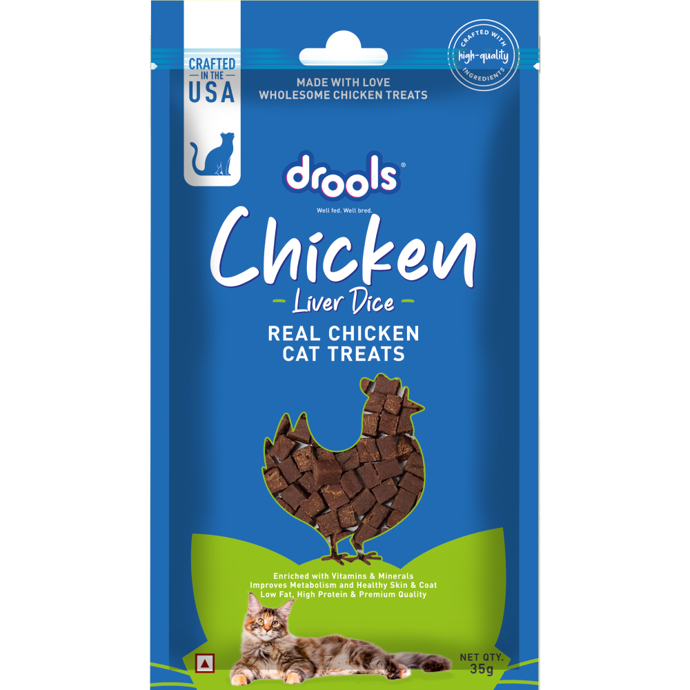 Drools Chicken Liver Dice For Cats