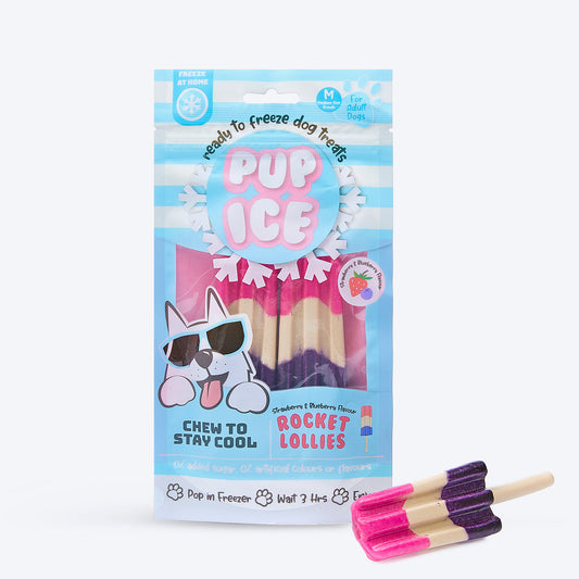 PUP ICE STRAWBERRY & BLUEBERRY 90GM