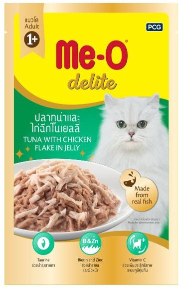 MEO DELITE TUNA WITH CHK FLAKE IN JELLY