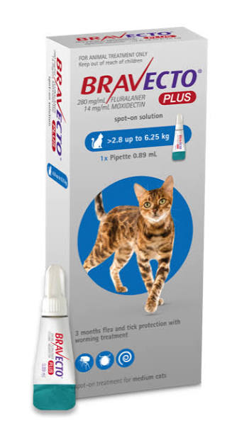 Bravecto Plus Cat Spoton 2.8 To 6.25Kg